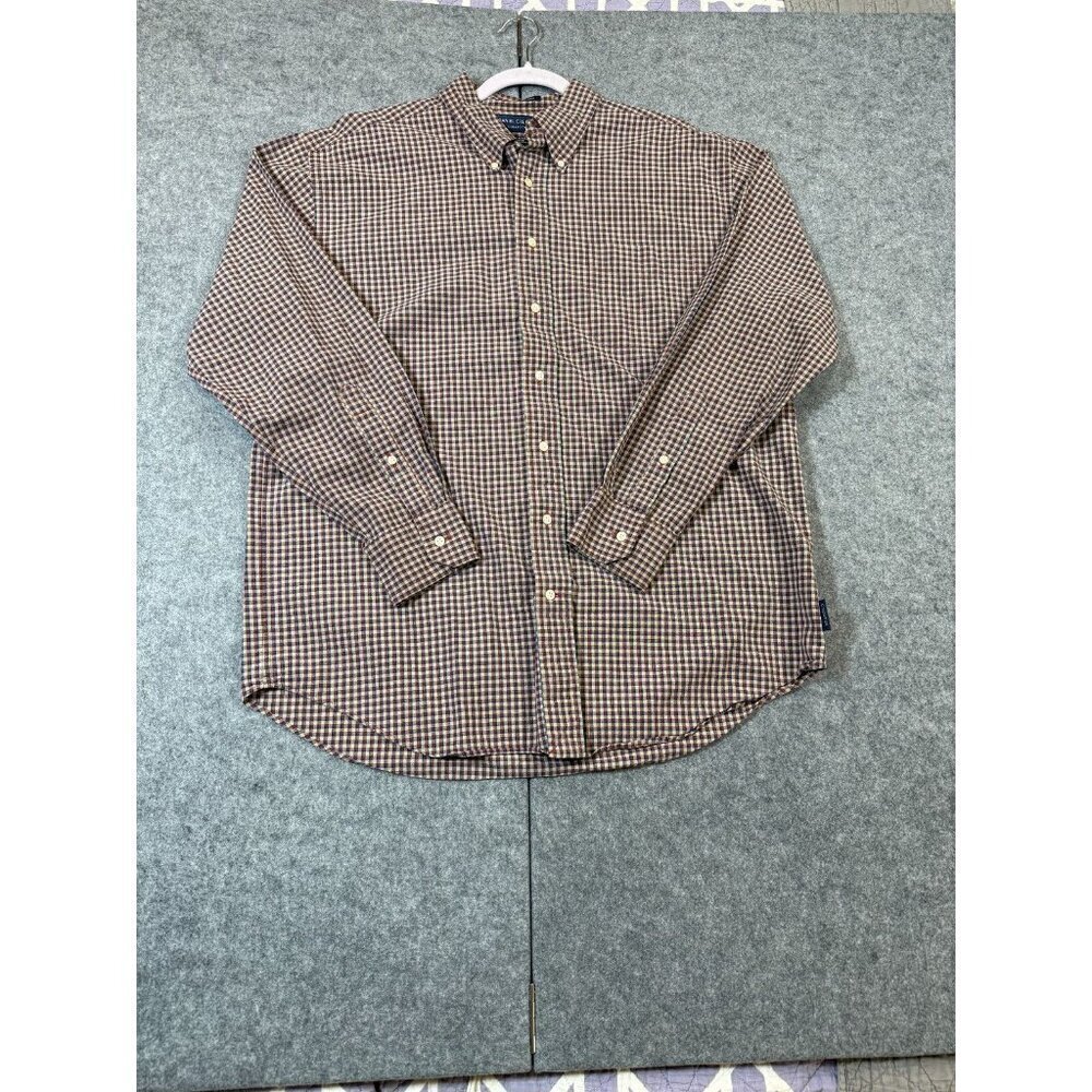 Daniel Cremieux Shirt Men's Large Multicolor Plaid 100% Cotton Button-Down